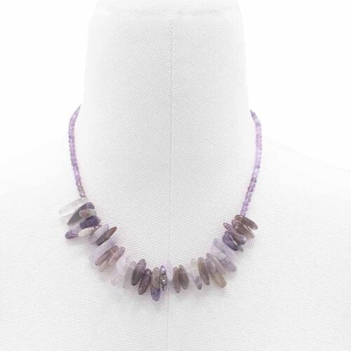 LSNK-05 - Longstone Gem Necklace - Amethyst - Sold in 1x unit/s per outer