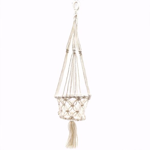 MacP-01 - Macrame Pot Holder - Single Small Pot - Sold in 1x unit/s per outer