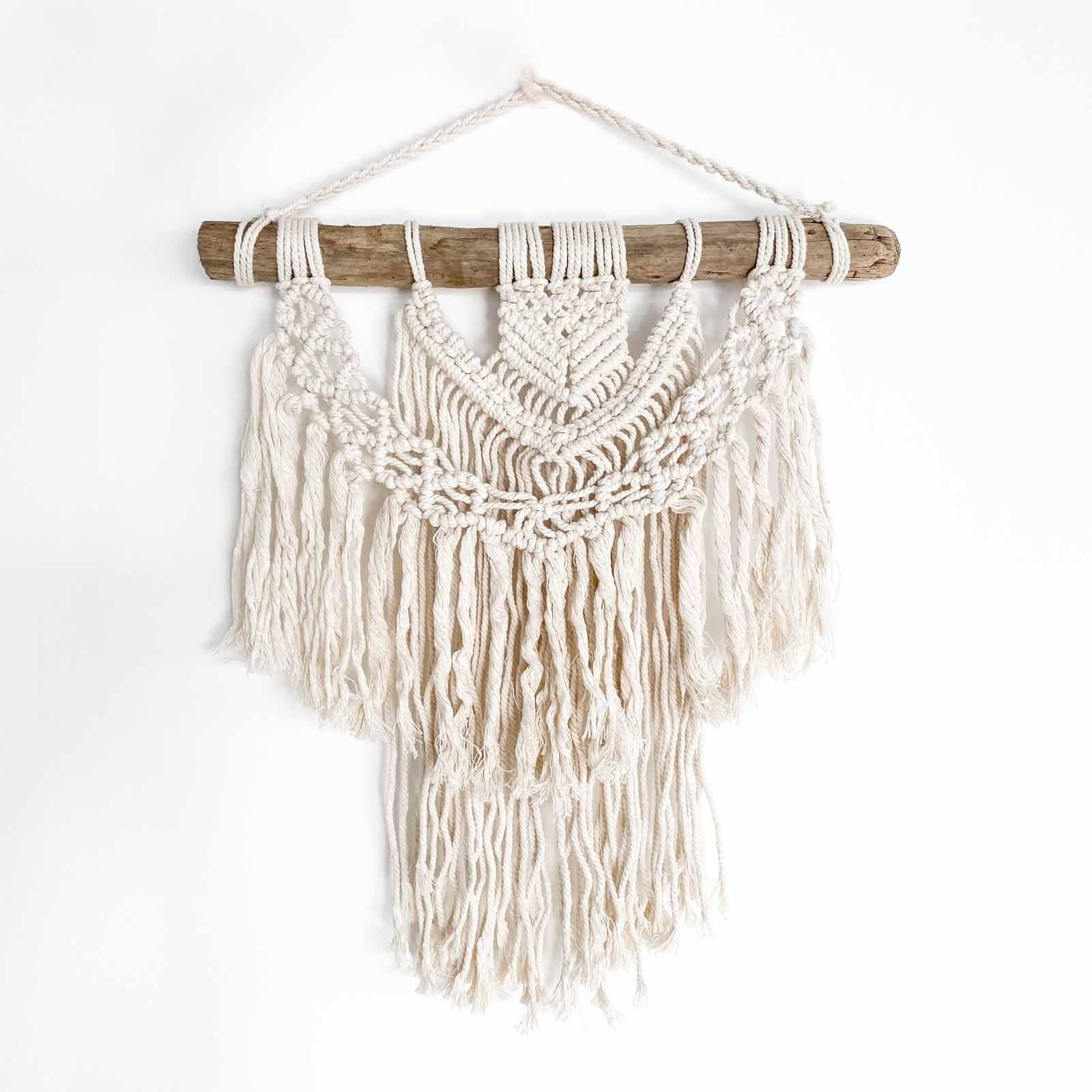 MacW-02 - Appeso a parete in macramè - Casa e cuore - Venduto in 1 unità/i per esterno