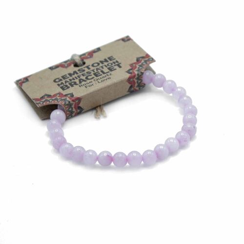 ManB-01 - Gemstone Manifestation Bracelet - Rose Quartz - Love - Sold in 4x unit/s per outer