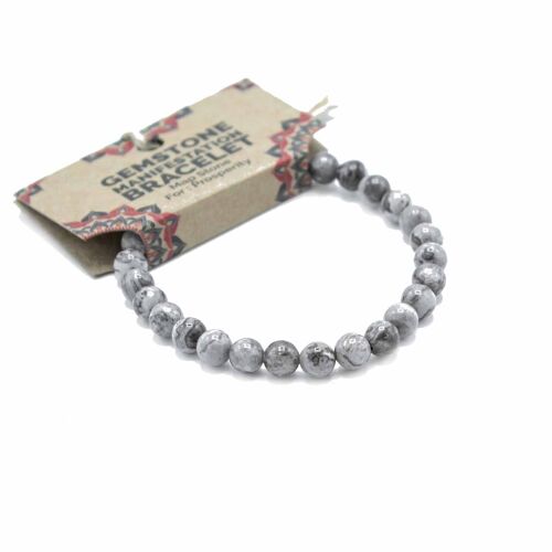 ManB-07 - Gemstone Manifestation Bracelet - Map Stone - Prosperity - Sold in 4x unit/s per outer