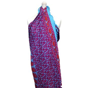 MANT-05 - Teal Purple Mandala Sarongs - Vendu en 2x unité/s par extérieur 1