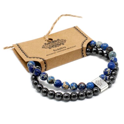 MGBS-08 - Magnetic Gemstone Bracelet - Sodalite - Sold in 3x unit/s per outer