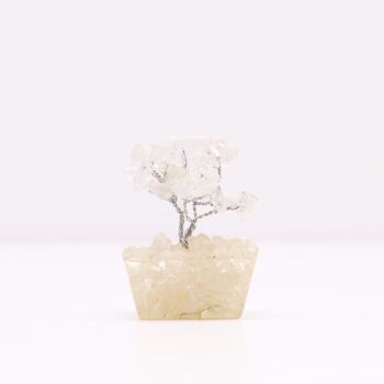 MGemT-05 - Mini arbres de pierres précieuses sur base d'orgonite - Quartz de roche (15 pierres) - Vendu en 12x unité/s par extérieur 3