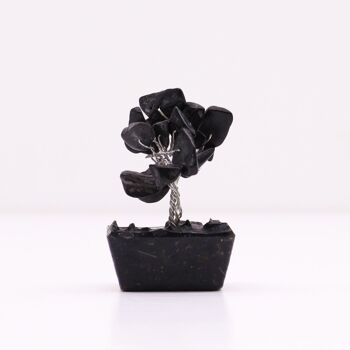 MGemT-09 - Mini arbres de pierres précieuses sur base d'orgonite - Agate noire (15 pierres) - Vendu en 12x unité/s par extérieur 3