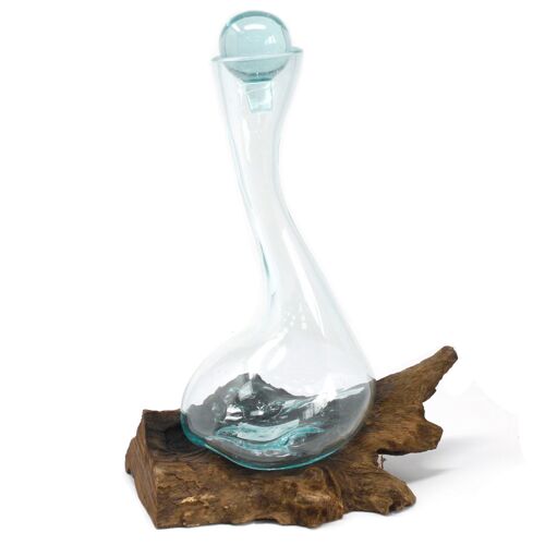 MGW-10 - Molten Glass on Wood - Wine Decanter - Sold in 2x unit/s per outer