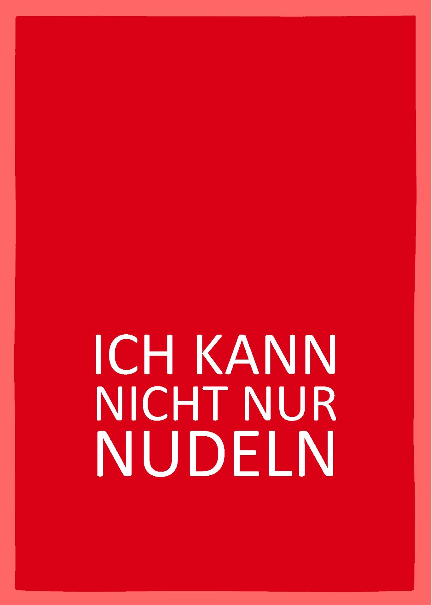 Strofinaccio rosso, NON POSSO SOLO PASTA, bianco 100% cotone