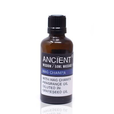 MO-15 - Olio da massaggio Nag Champa - 50 ml - Venduto in 1x unità/i per esterno