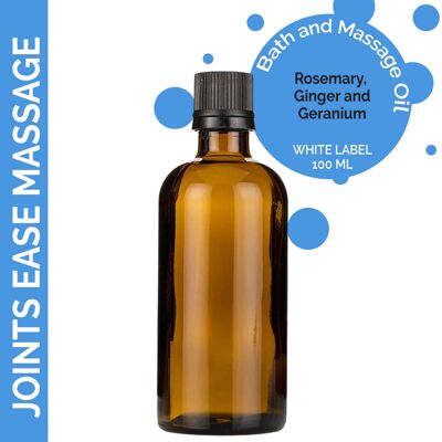 MOLUL-05 - Aceite de masaje para aliviar las articulaciones - 100 ml - Etiqueta blanca - Se vende en 10 unidades por unidad exterior