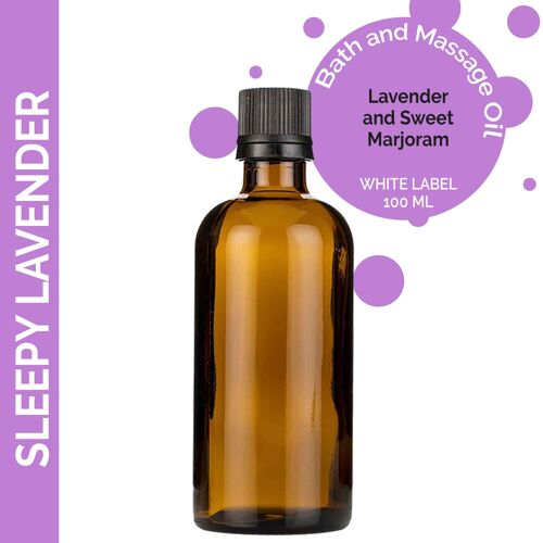 MOLUL-11 - Sleepy Lavender Massage Oil - 100ml - White Label - Sold in 10x unit/s per outer