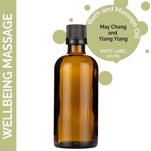 MOLUL-17 - Wellbeing Massage Oil - 100ml - White Label - Sold in 10x unit/s per outer