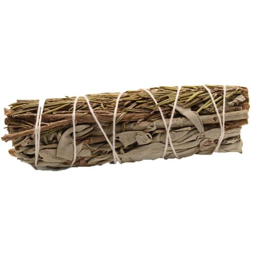 MSage-21 - Smudge Stick - White Sage & Rosemary 10cm - Sold in 1x unit/s per outer