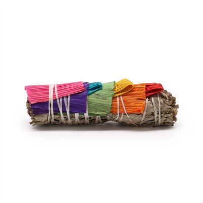 MSage-51 - Smudge Stick - Salvia bianca e 7 foglie di mais - Venduto in 1x unità per esterno