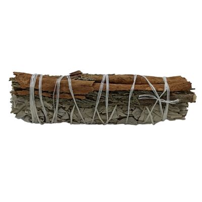 MSage-58 - Smudge Stick - Salvia bianca, cedro e cannella - Venduto in 1x unità per esterno