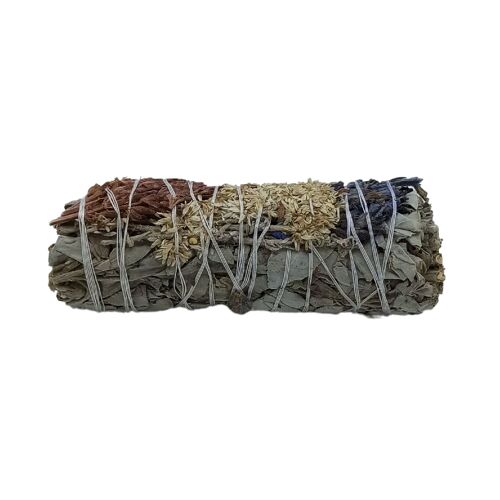MSage-53 - Smudge Stick - White Sage, Lavender and Mullein - Sold in 1x unit/s per outer