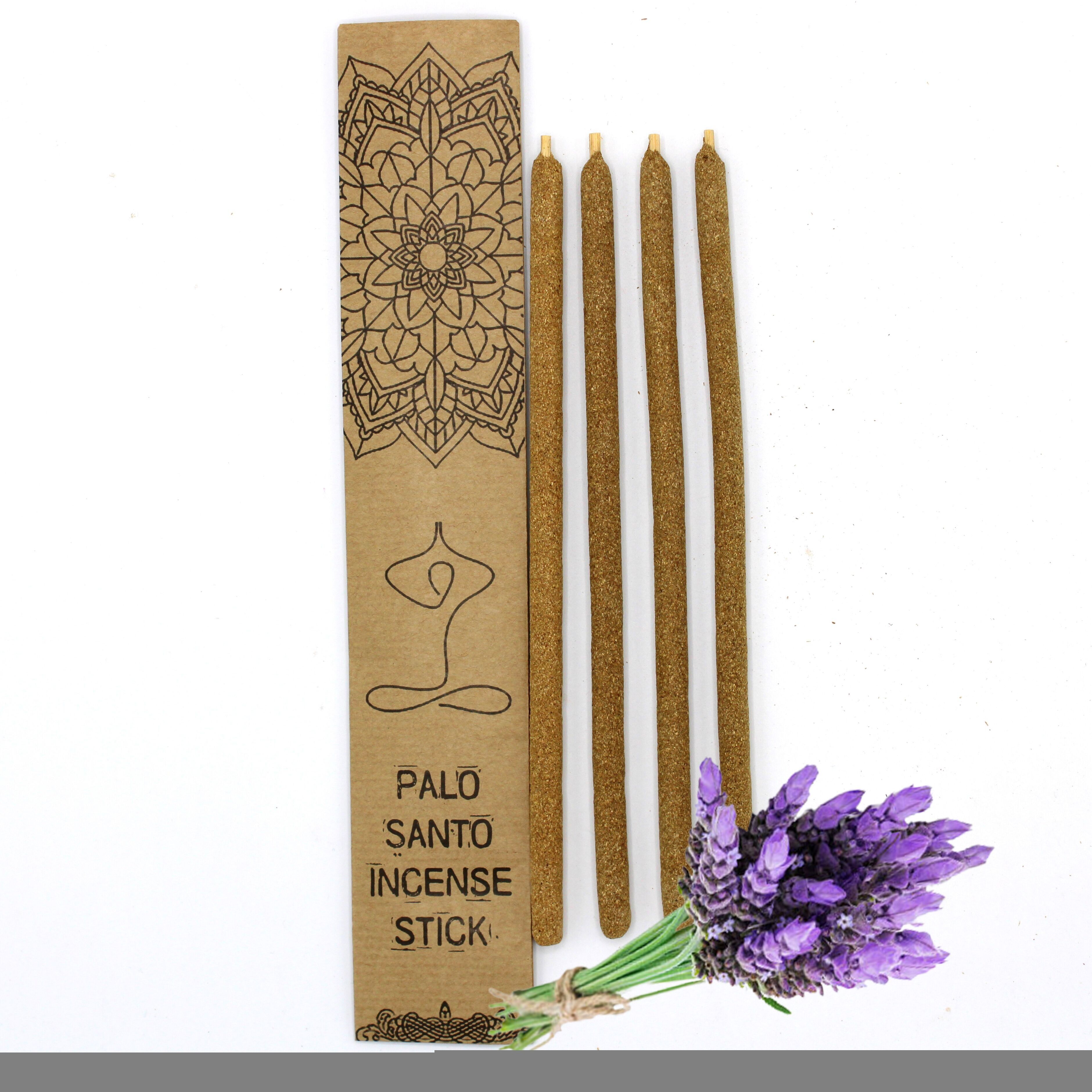 MSantoI-10 - Varitas de incienso grandes de Palo Santo - Lavanda - Se vende en 3 unidades por exterior