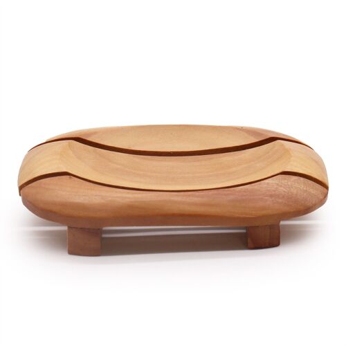 MSD-03 - Classic Naseberry Soap Dish - Oval in Rectangle - Sold in 6x unit/s per outer