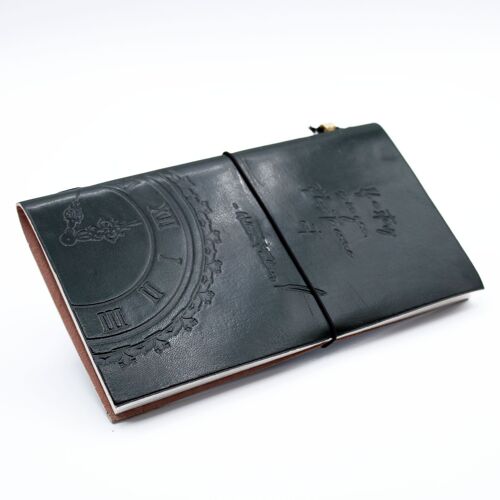 MSJ-04 - Handmade Leather Journal - If a Story is in You - Green 22x12x1.5 cm (80 pages) - Sold in 1x unit/s per outer