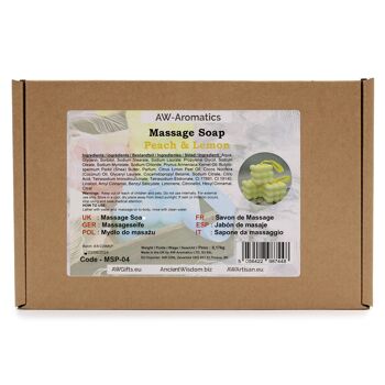 MSP-04 - Savons de massage - Pêche et citron - Vendus en 6x unité/s par enveloppe 2