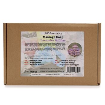 MSP-05 - Savons de massage - Lavande et lilas - Vendus en 6x unité/s par enveloppe 2
