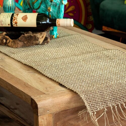NatPM-15 - Seagrass Fringe Natural Table Runner - 150cm - Sold in 1x unit/s per outer