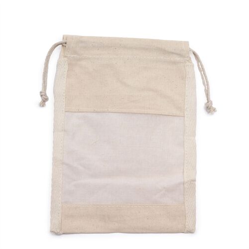 NatWP-02 - Med Cotton Window Pouch - 21x15cm - Sold in 10x unit/s per outer