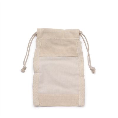 NatWP-01 – Kleine Fenstertasche aus Baumwolle – 10 x 15 cm – Verkauft in 10 Einheiten pro Außenhülle