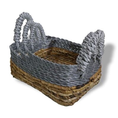 NBA-06 - Banana Leaf & Abu-Abu Raffia Square Basket - Set of 3 - Verkauft in 1x Einheit/en pro Außenhülle