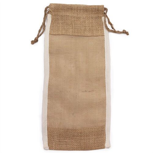 NatWP-08 - Long Washed Jute Pouch - 35x15cm - Sold in 10x unit/s per outer