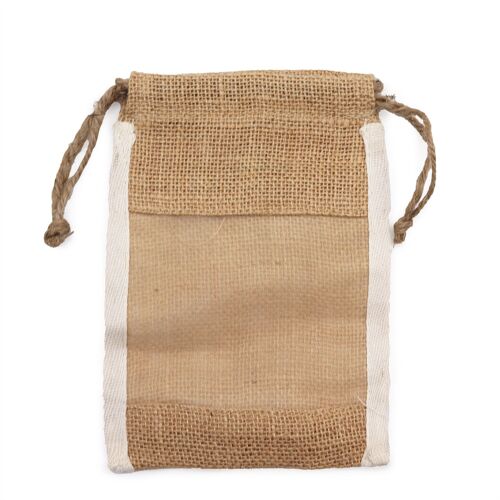 NatWP-06 - Med Washed Jute Pouch - 21x15cm - Sold in 10x unit/s per outer