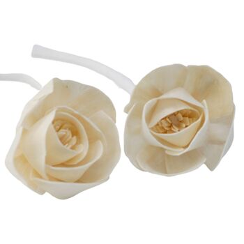 Ndiff-02 - Fleurs naturelles pour diffuseur - Grande rose sur ficelle - Vendu en 12x unité/s par extérieur 2