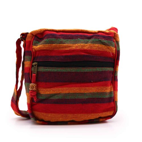 NSBag-15 - Lrg Nepal Sling Bag  (Adjustable Strap)  - Sunset Reds - Sold in 1x unit/s per outer
