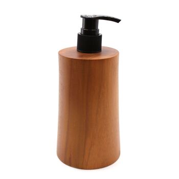 NSD-04 - Distributeur de savon en bois de teck naturel - Conique - 200 ml - Vendu en 6x unité/s par extérieur 2