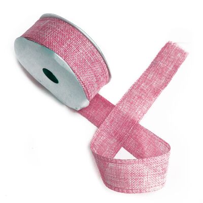 NTRib-02 – Farbband mit natürlicher Textur, 38 mm x 20 m – Babyrosa – Verkauft in 1 Einheit/en pro Außenhülle