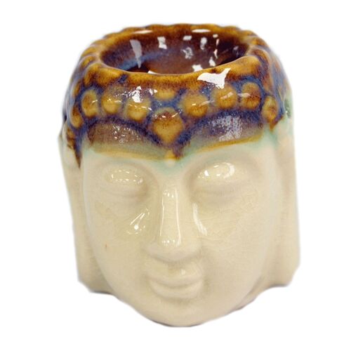 OBBB-08 - Buddha Oil Burner - Ivory & Mint - Sold in 1x unit/s per outer