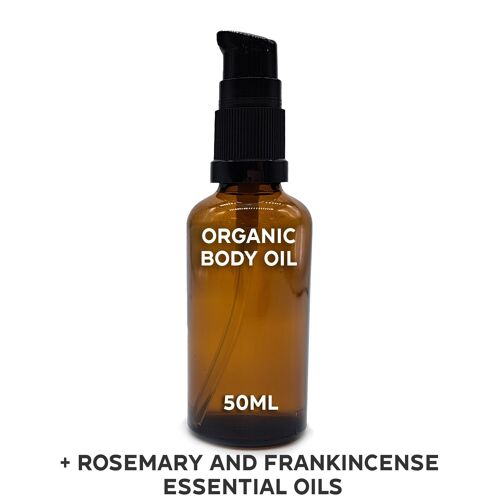 OBOUL-03 - Organic Body Oil 50ml - Rosemary & Frankincense - White Label - Sold in 10x unit/s per outer