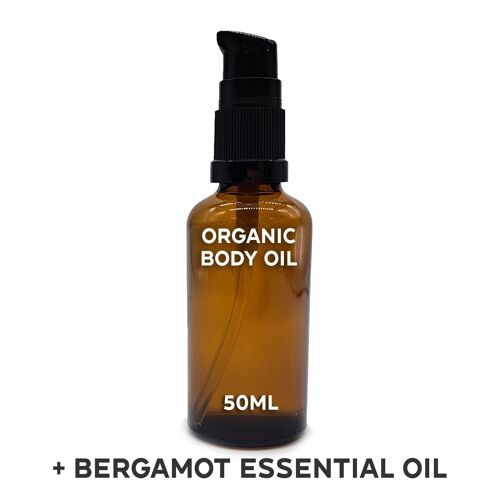 OBOUL-04 - Organic Body Oil 50ml - Bergamot - White Label - Sold in 10x unit/s per outer