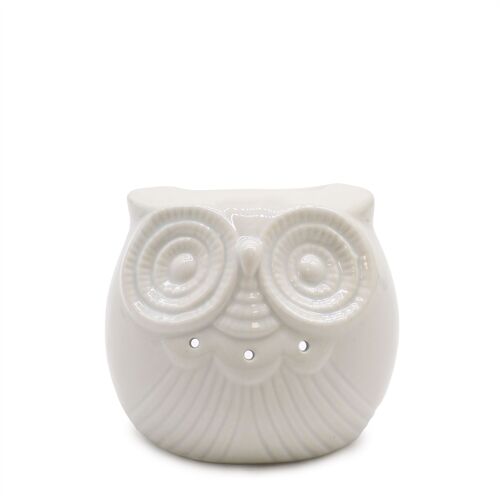 OBCW-07 - Classic White Oil Burner - Short Owl - Sold in 1x unit/s per outer