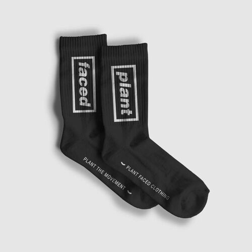 Plant Based Plates - ORGANIC Socks - Black - S / EU 35-38