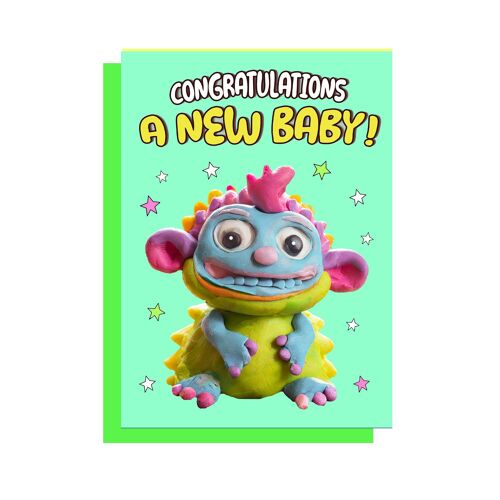 New Baby greeting card | Cute Card | Alien card C6 card