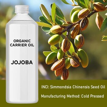 OrgBOz-03 - Huile de Jojoba Bio 1 Litre - Vendu en 1x unité/s par extérieur