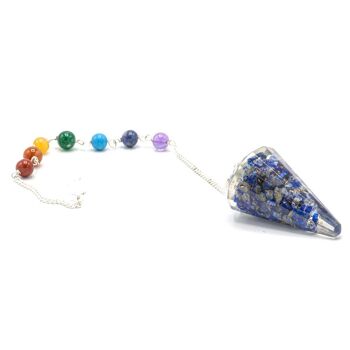 OrgCP-04 - Orgonite Power Chakra Pendulum - Lapis - Vendu en 1x unité/s par extérieur 1