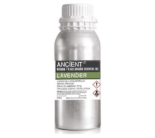OrgEOB-01 - Lavender Organic Essential Oil 0.5kg - Sold in 1x unit/s per outer