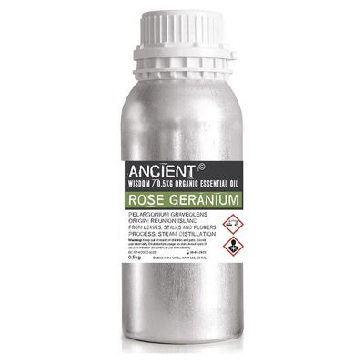 OrgEOB-20 - Aceite Esencial Orgánico de Rosa Geranio 0.5kg - Vendido en 1x unidad/s por exterior