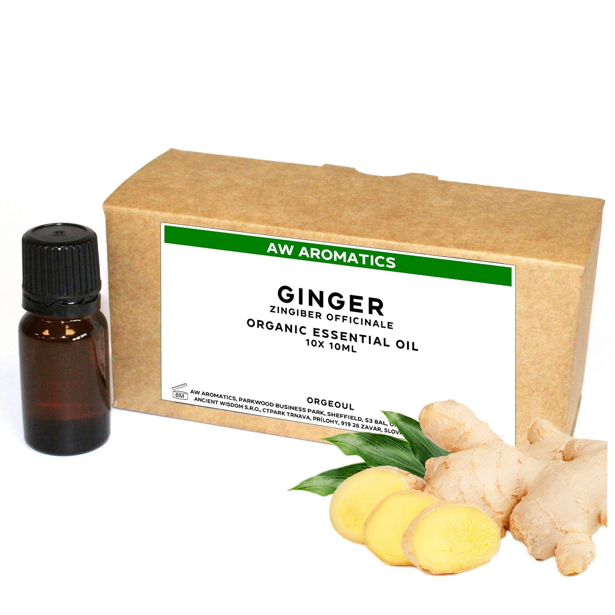 OrgeoUL-19 - Ginger Organic Essential Oil 10ml - White Label - Sold in 10x unit/s per outer
