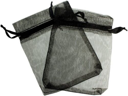 OrgM-17 - Med Organza Bags - Black - Sold in 30x unit/s per outer