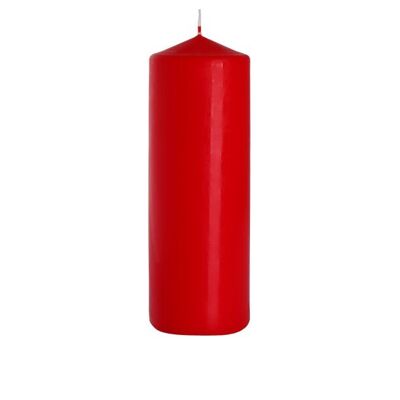 PC-18 - Pillar Candle 80x250mm - Rosso - Venduto in 6x unità per esterno