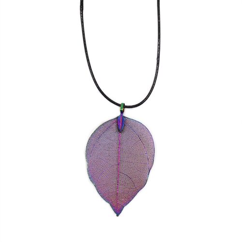 POT-09C - Necklace - Bravery Leaf - Lavender - Sold in 1x unit/s per outer