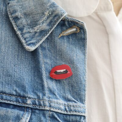 feminist mouth pin