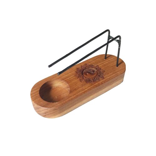 PSH-10 - Small Palo Santo Heater - Teak Wood - Yin & Yang Design - Sold in 1x unit/s per outer